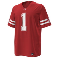 #1 Wisconsin Badgers Under Armour 1980 Throwback Home Replica Game Jersey - Red