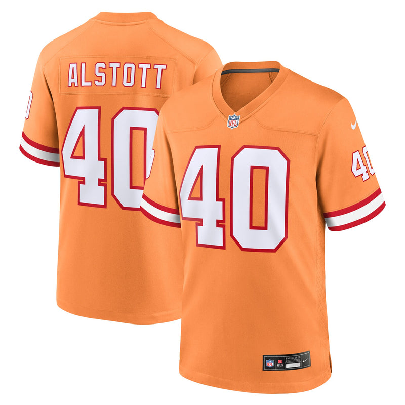 Tampa Bay Buccaneers Mike Alstott Nike Orange Throwback Game Jersey