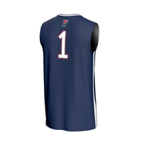 #1 Pennsylvania Quakers GameDay Greats Lightweight Collegiate Basketball Fashion Jersey - Navy