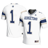 #1 Georgetown Hoyas GameDay Greats Football Jersey - White