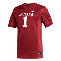 #1 Indiana Hoosiers adidas Replica Football Jersey - Crimson