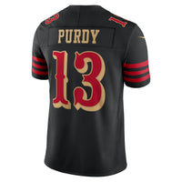 San Francisco 49ers Brock Purdy Nike Black 2025 Rivalries Collection Stitched Limited Jersey