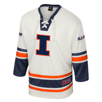 Illinois Fighting Illini Colosseum Puck Proud Fashion Hockey Jersey - Cream