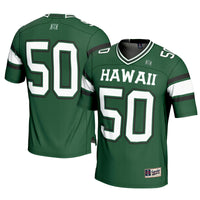 #1 Hawaii Rainbow Warriors GameDay Greats Football Jersey - Green