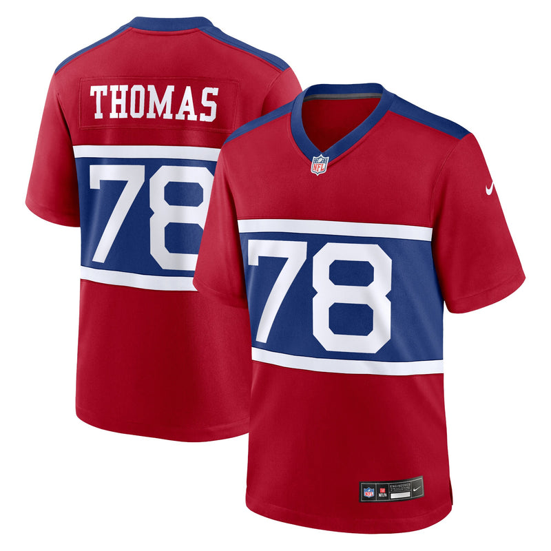 New York Giants Andrew Thomas Nike Century Red Alternate Player Game Jersey