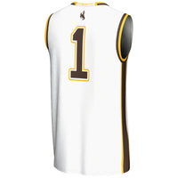 GameDay Greats #1 White Wyoming Cowboys Lightweight Basketball Jersey