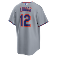 New York Mets Francisco Lindor Nike Gray Road Replica Jersey