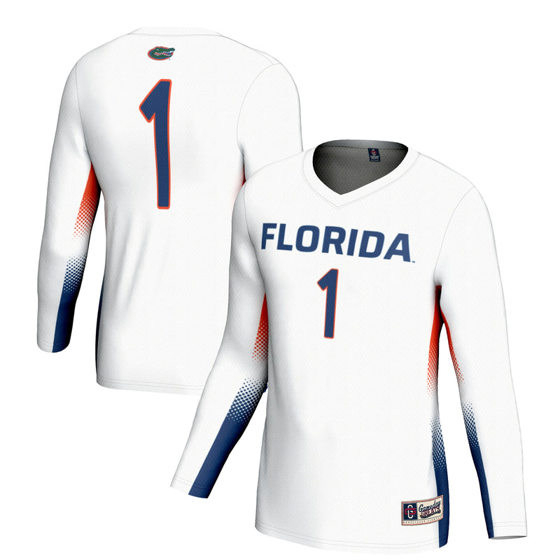 #1 Florida Gators GameDay Greats Lightweight Volleyball Jersey - White