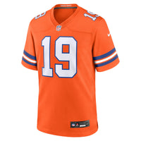 Denver Broncos Marvin Mims Jr Nike Orange Mile High Collection 1977 Throwback Player Game Jersey