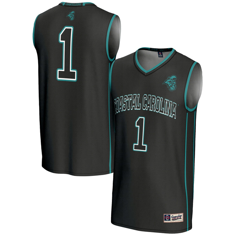 #1 Coastal Carolina Chanticleers GameDay Greats Lightweight Basketball Jersey - Black