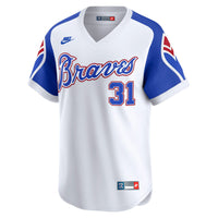 Atlanta Braves Greg Maddux Nike White Throwback Cooperstown Collection Limited Jersey