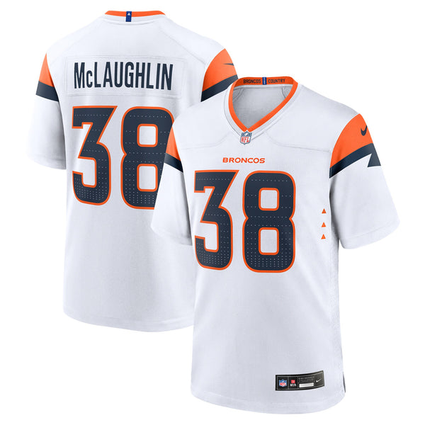 Denver Broncos Jaleel McLaughlin Nike White Game Jersey