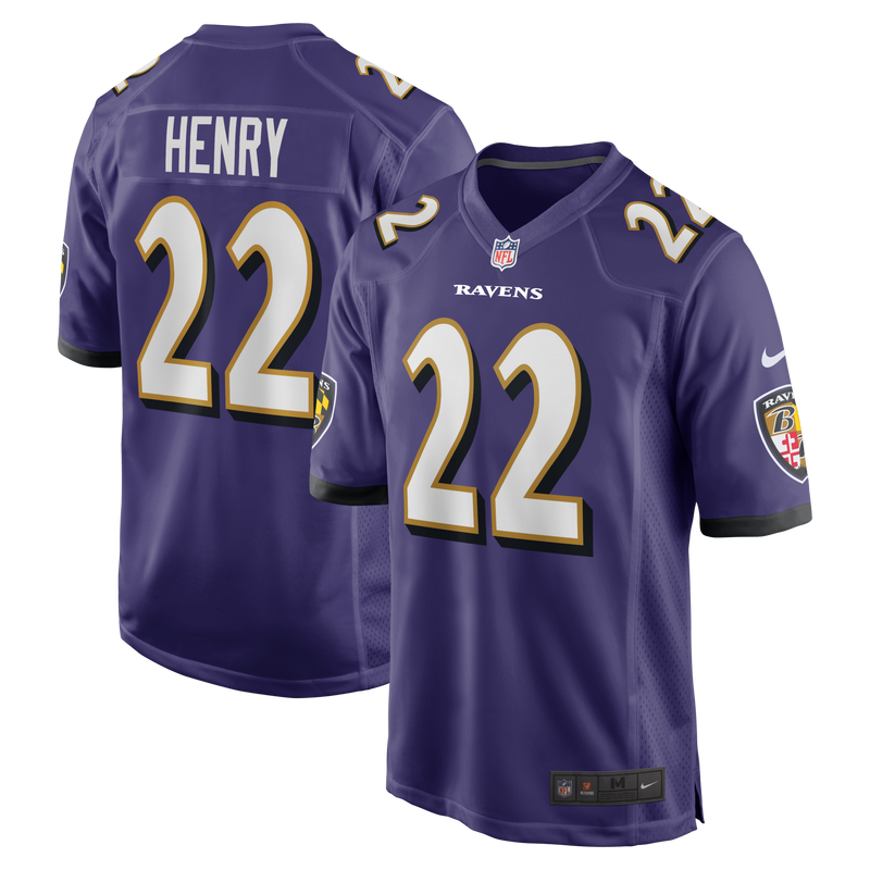 Baltimore Ravens Derrick Henry Nike Purple Game Player Jersey