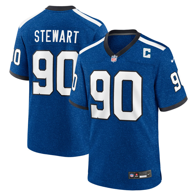 Indianapolis Colts Grover Stewart Nike Blue Alternate Game Jersey