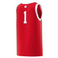 #1 Nebraska Huskers adidas Replica Swingman Jersey - Scarlet