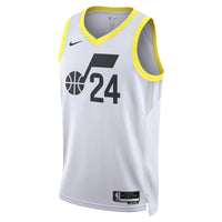 Utah Jazz Nike Association Edition Swingman Jersey - White - Walker Kessler -