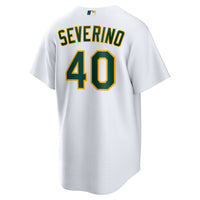 Athletics Luis Severino Nike White Home Replica Jersey