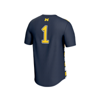 #1 Michigan Wolverines GameDay Greats Lightweight Soccer Fashion Jersey - Navy
