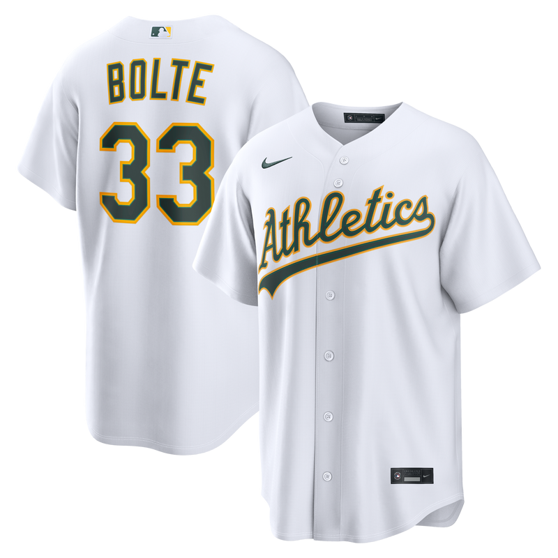 Athletics Henry Bolte Nike White Home Replica Jersey
