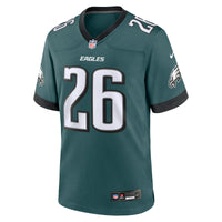 Philadelphia Eagles Saquon Barkley Nike Midnight Green Game Player Jersey