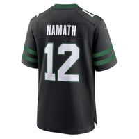 New York Jets Joe Namath Nike Legacy Black Alternate Retired Player Game Jersey