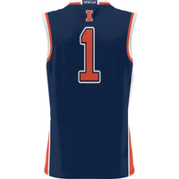 #1 Illinois Fighting Illini GameDay Greats Lightweight Basketball Jersey - Navy