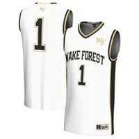 #1 Wake Forest Demon Deacons GameDay Greats Lightweight Basketball Fashion Jersey - White