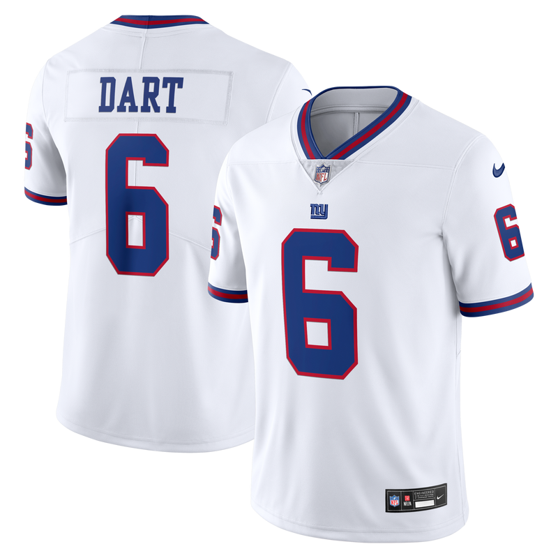 New York Giants Jaxson Dart Nike White Vintage White Vapor Untouchable Stitched Limited Jersey