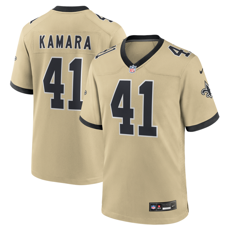 New Orleans Saints Alvin Kamara Nike Gold Gameday Golds Alternate Game Player Jersey