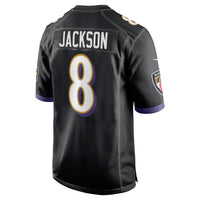 Baltimore Ravens Lamar Jackson Nike Black Alternate Game Jersey