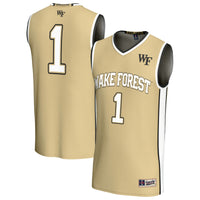 #1 Wake Forest Demon Deacons GameDay Greats Lightweight Basketball Fashion Jersey - Gold