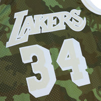 Los Angeles Lakers NBA Shaquille O'Neal Ghost Green Camo Swingman Jersey By Mitchell & Ness -