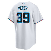 Miami Marlins Eury Perez Nike White Home Replica Jersey