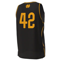 #42 Notre Dame Fighting Irish Under Armour The Bend Replica Basketball Jersey - Black