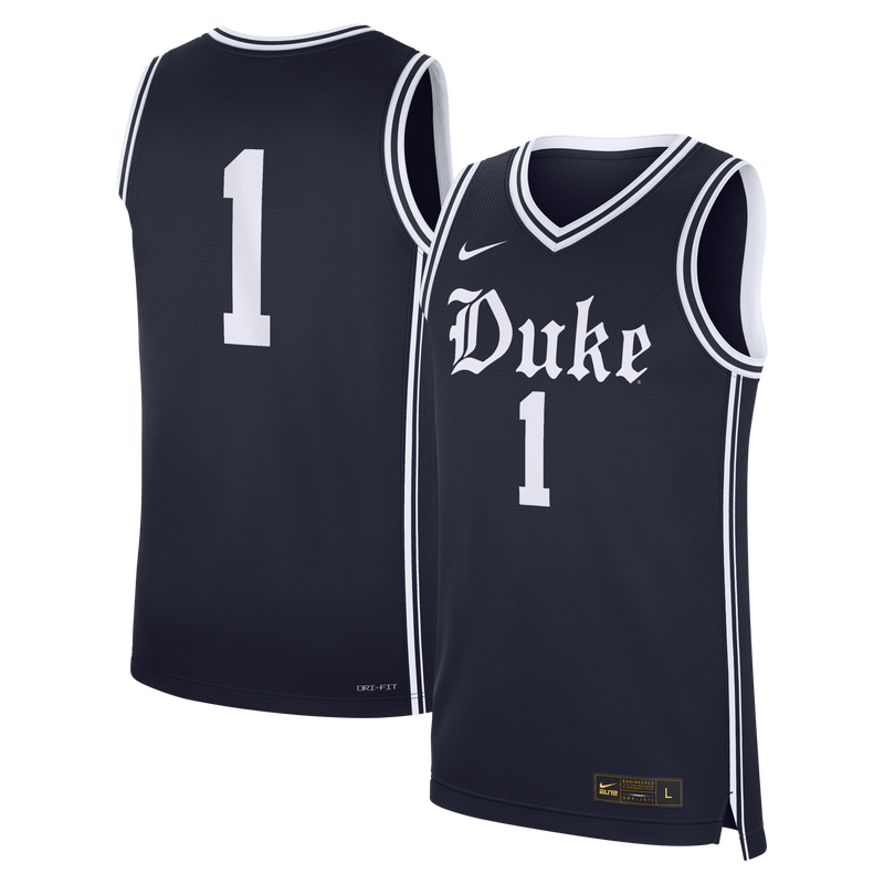 Duke Blue Devils Nike #1 Alternate Replica Basketball Jersey - Navy