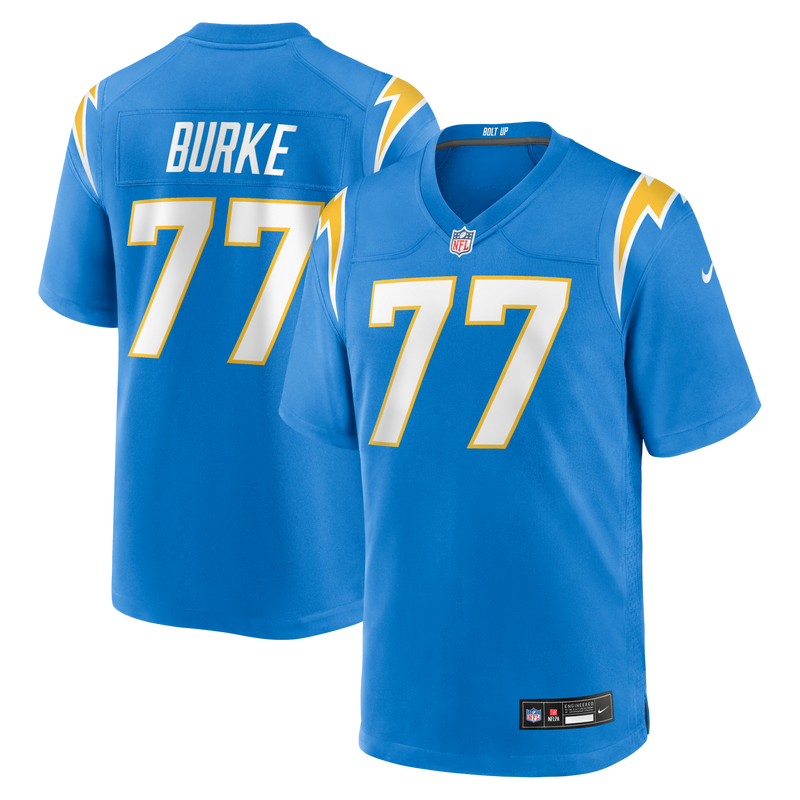 Los Angeles Chargers Travis Burke Nike Powder Blue Team Game Jersey