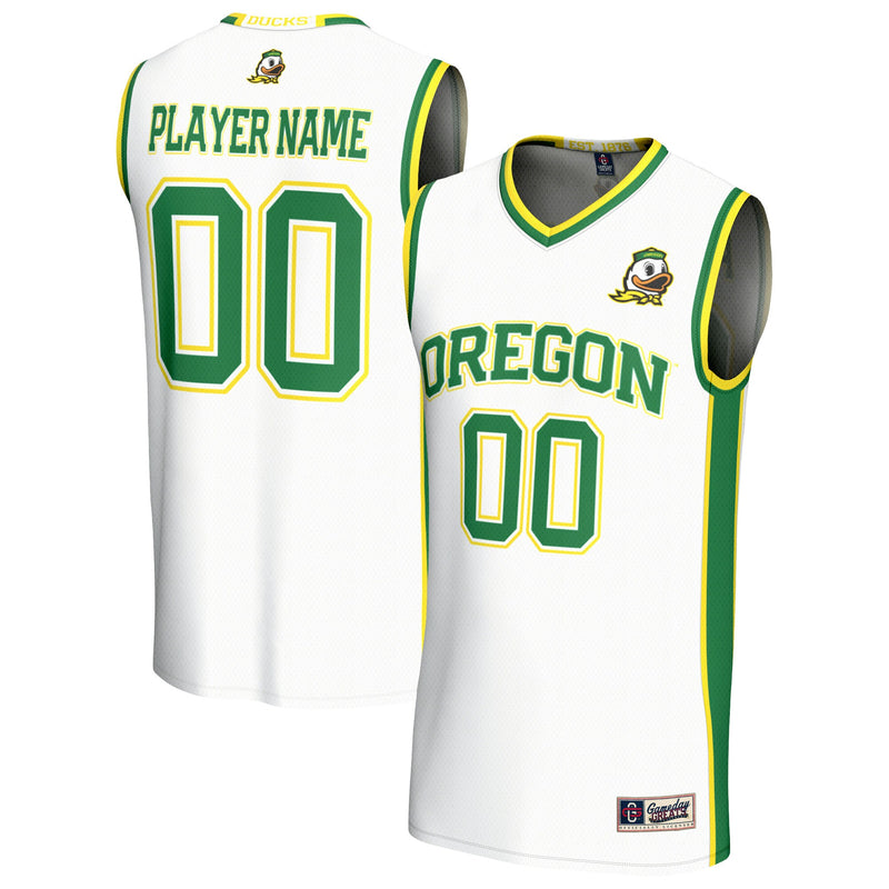 Oregon Ducks GameDay Greats Lightweight Collegiate Basketball NIL Pick-A-Player Fashion Jersey - White