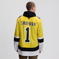 Boston Bruins Jeremy Swayman Fanatics Gold 2026 NHL Stadium Series Premium Jersey