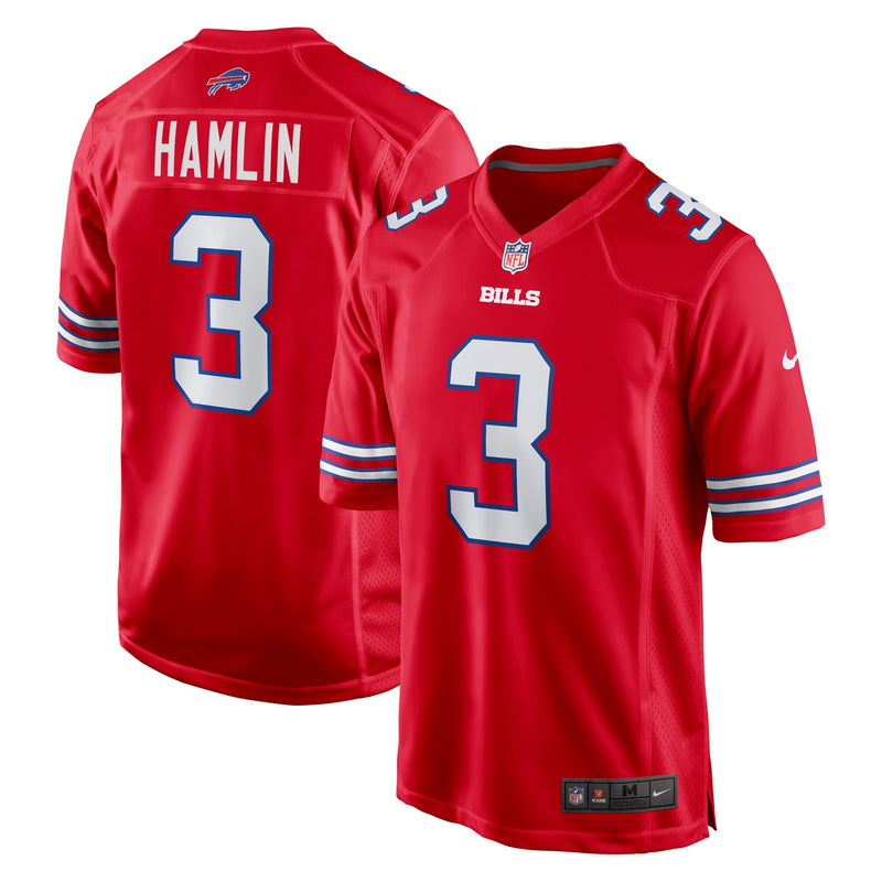 Buffalo Bills Damar Hamlin Nike Red Alternate Game Jersey