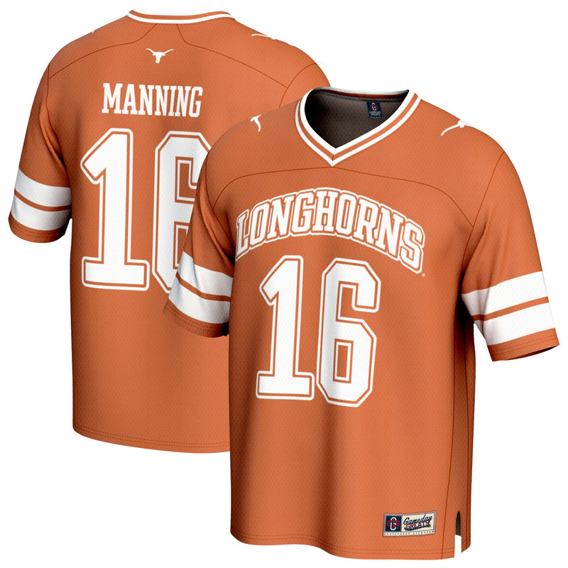 Arch Manning Texas Longhorns GameDay Greats NIL Lightweight Football Player Jersey - Texas Orange