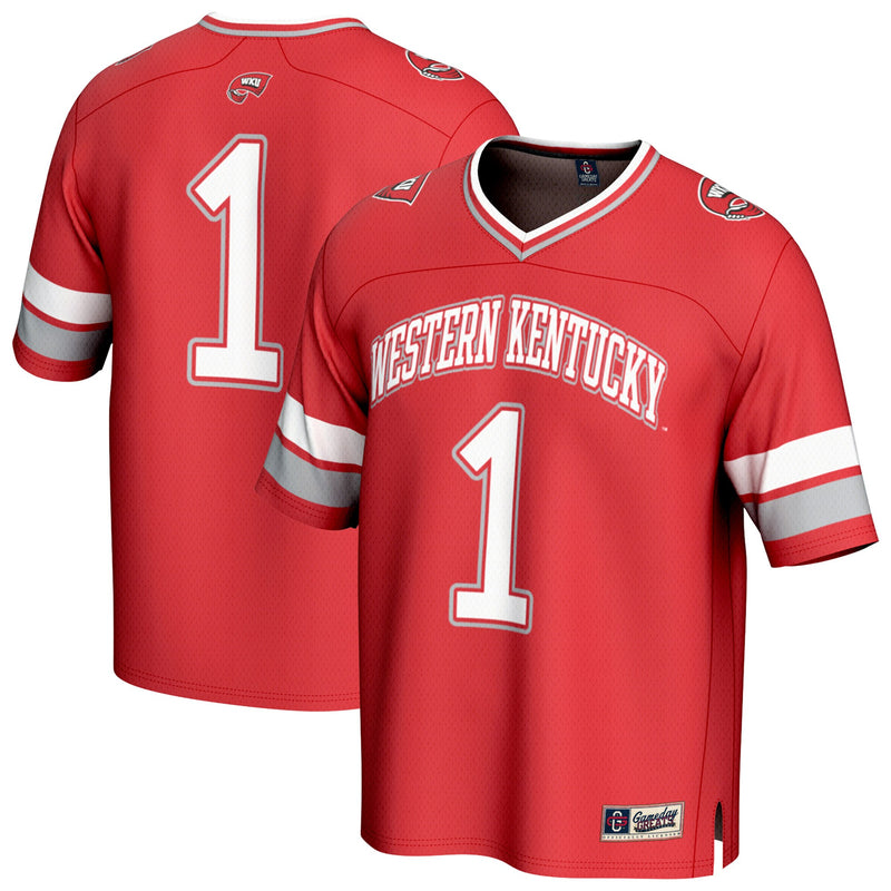 #1 Western Kentucky Hilltoppers GameDay Greats Lightweight Collegiate Football Fashion Jersey - Red