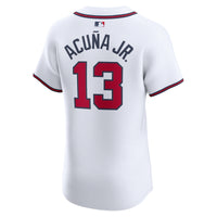 Atlanta Braves Ronald Acuña Jr. Nike White Home Elite Jersey