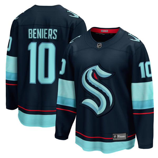 Seattle Kraken Matty Beniers Fanatics Deep Sea Blue Premier Breakaway Player Jersey