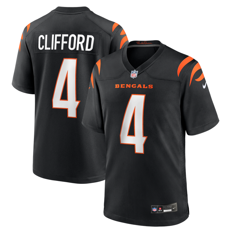 Cincinnati Bengals Sean Clifford Nike Black Team Game Jersey