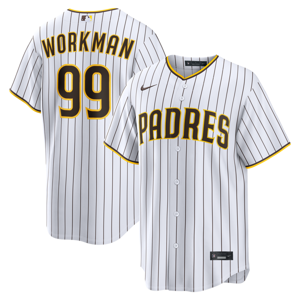 San Diego Padres Gage Workman Nike White Home Replica Jersey