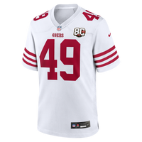 San Francisco 49ers The Faithful Nike White 80th Anniversary Game Jersey