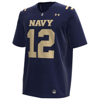 #12 Navy Midshipmen Under Armour Replica Football Jersey - Navy