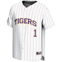 GameDay Greats #1 White LSU Tigers Lightweight Baseball Jersey
