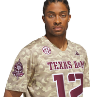 #12 Texas A&M Aggies adidas Honor & Support Premier Strategy Jersey - Beige