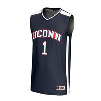 #1 UConn Huskies GameDay Greats Lightweight Collegiate Basketball Fashion Jersey - Navy